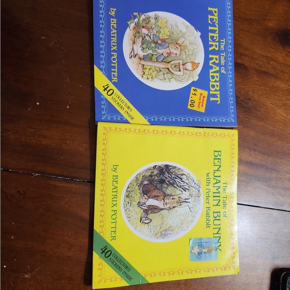2 Beatrix Potter Peter Rabbit Benjamin bunny vintage books used please see desc.